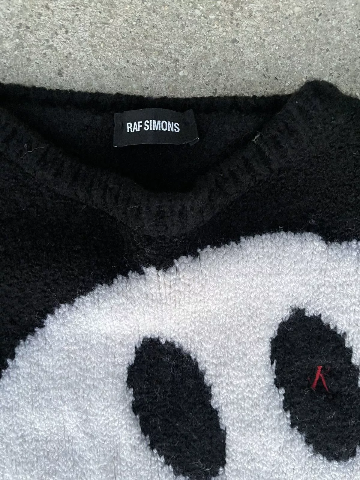 Raf Simons Sweaters Knitwear Raf Simons Smiley Wool Sweater Black