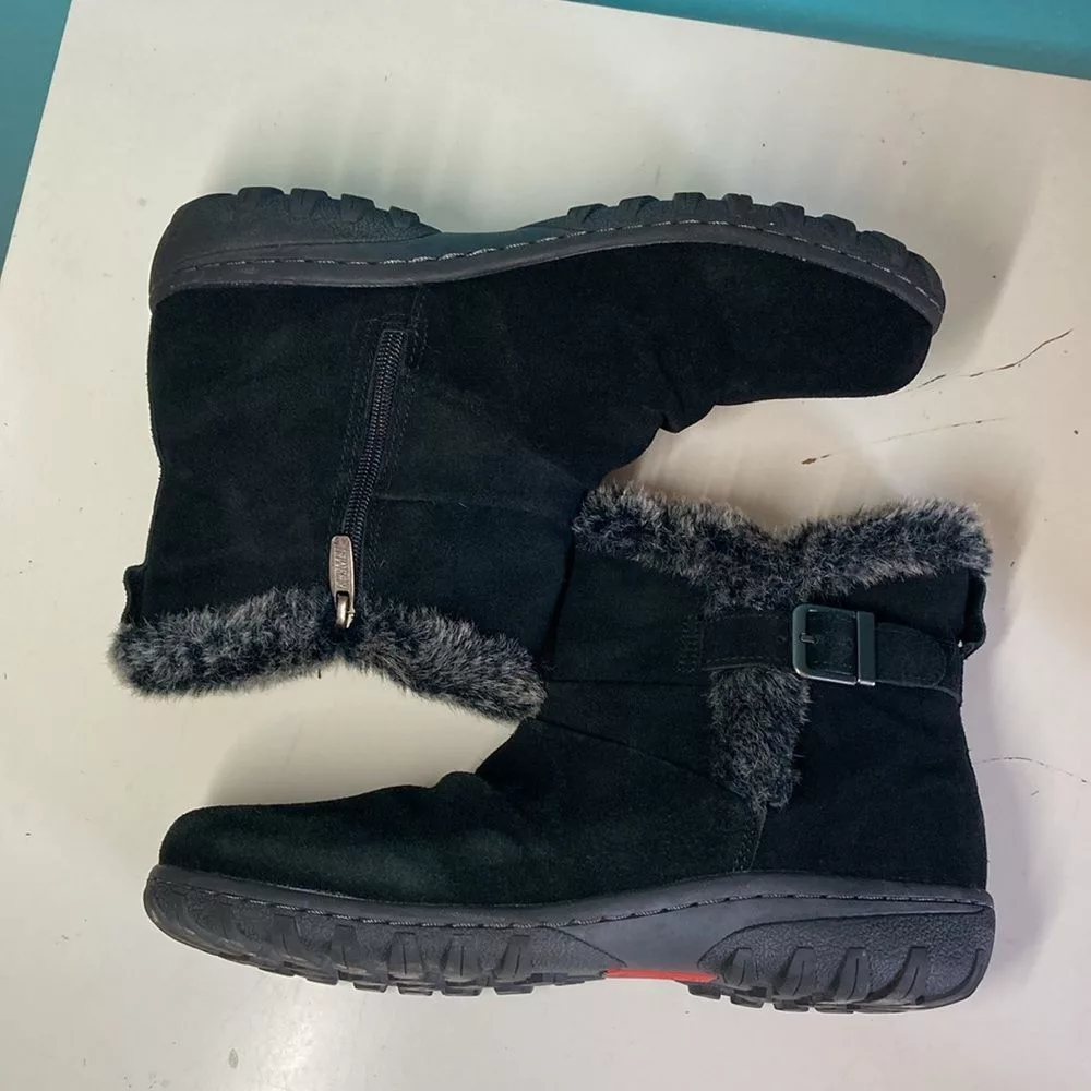 Other Boots Other Khombu Lindsay Black Leather Ankle Boots Size 10