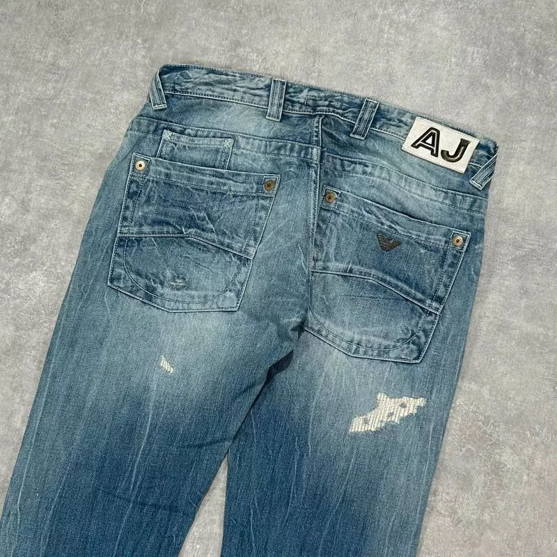 Designer Denim Designer Vintage Armani Denium Jeans Size 32 Blue