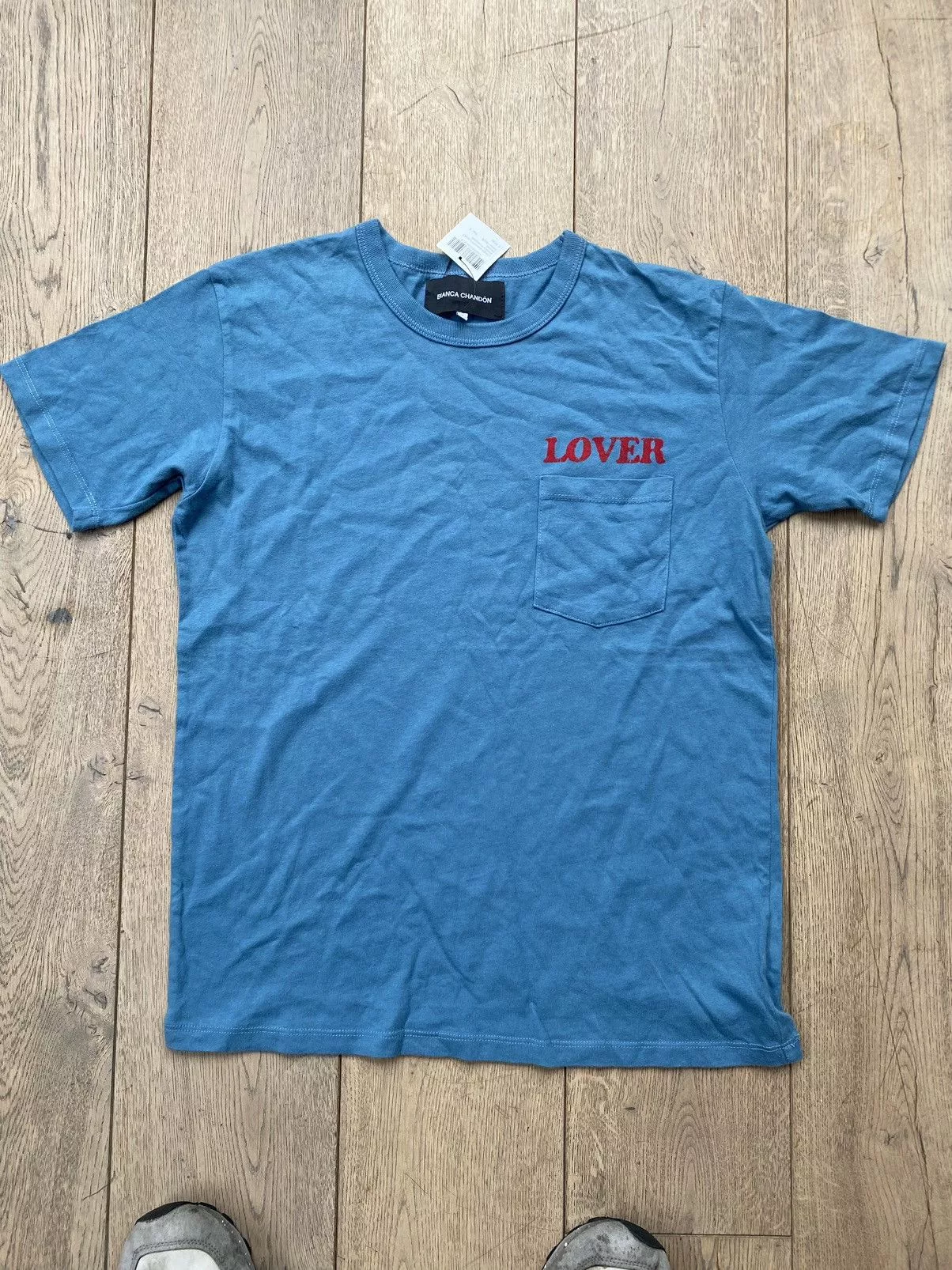 BIANCA CHANDON Short Sleeve T Shirts Bianca Chandon Lover Tee pocket T shirt Small BNWT Blue