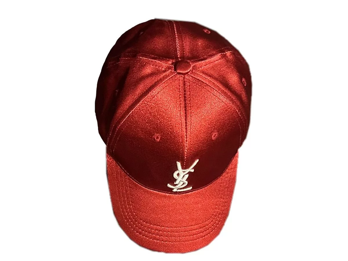 Vintage Hats Vintage Custom YSL Satin Red Hat
