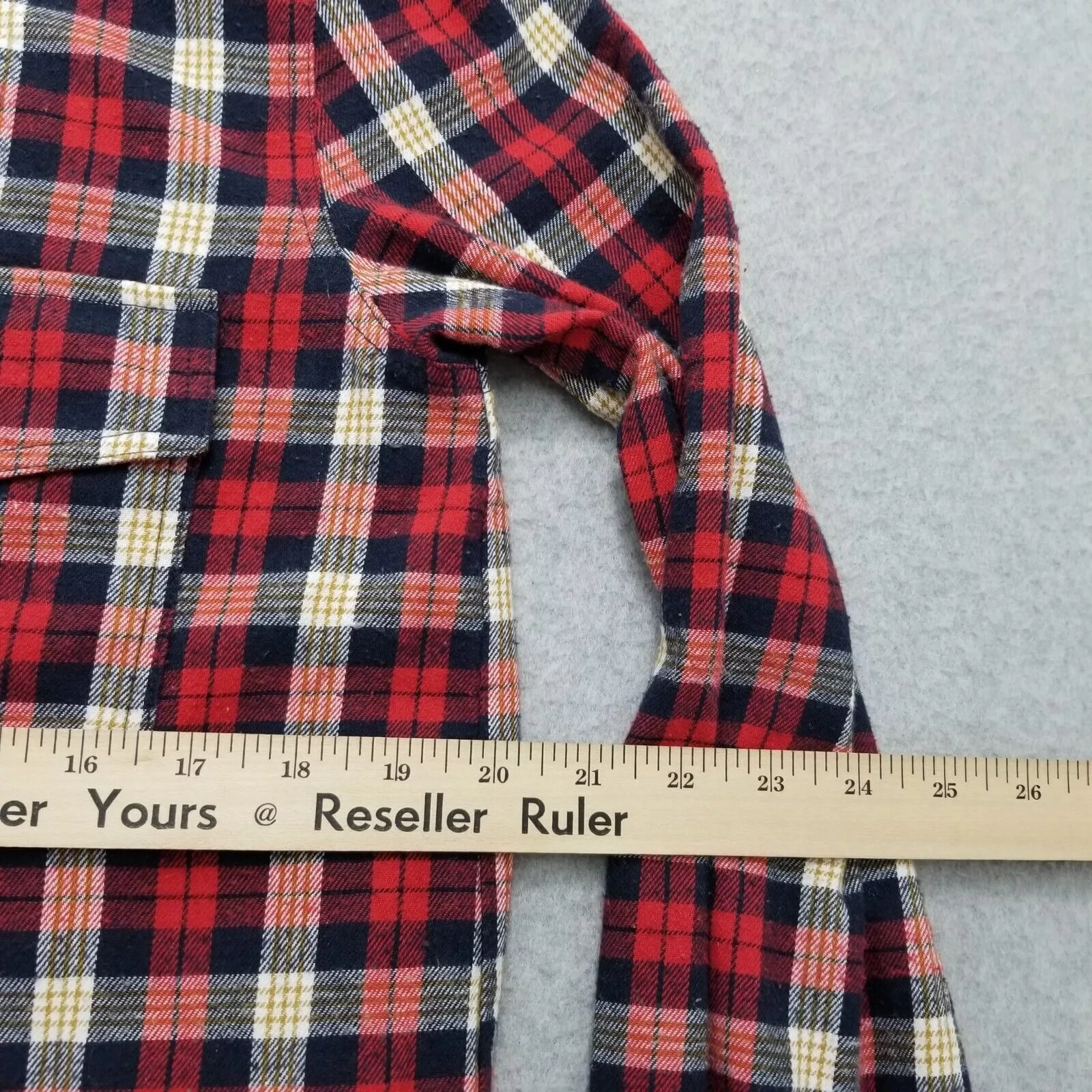 Other Button Ups Other Entro Shirt Womens Small Plaid Flannel Button Up Pockets Red