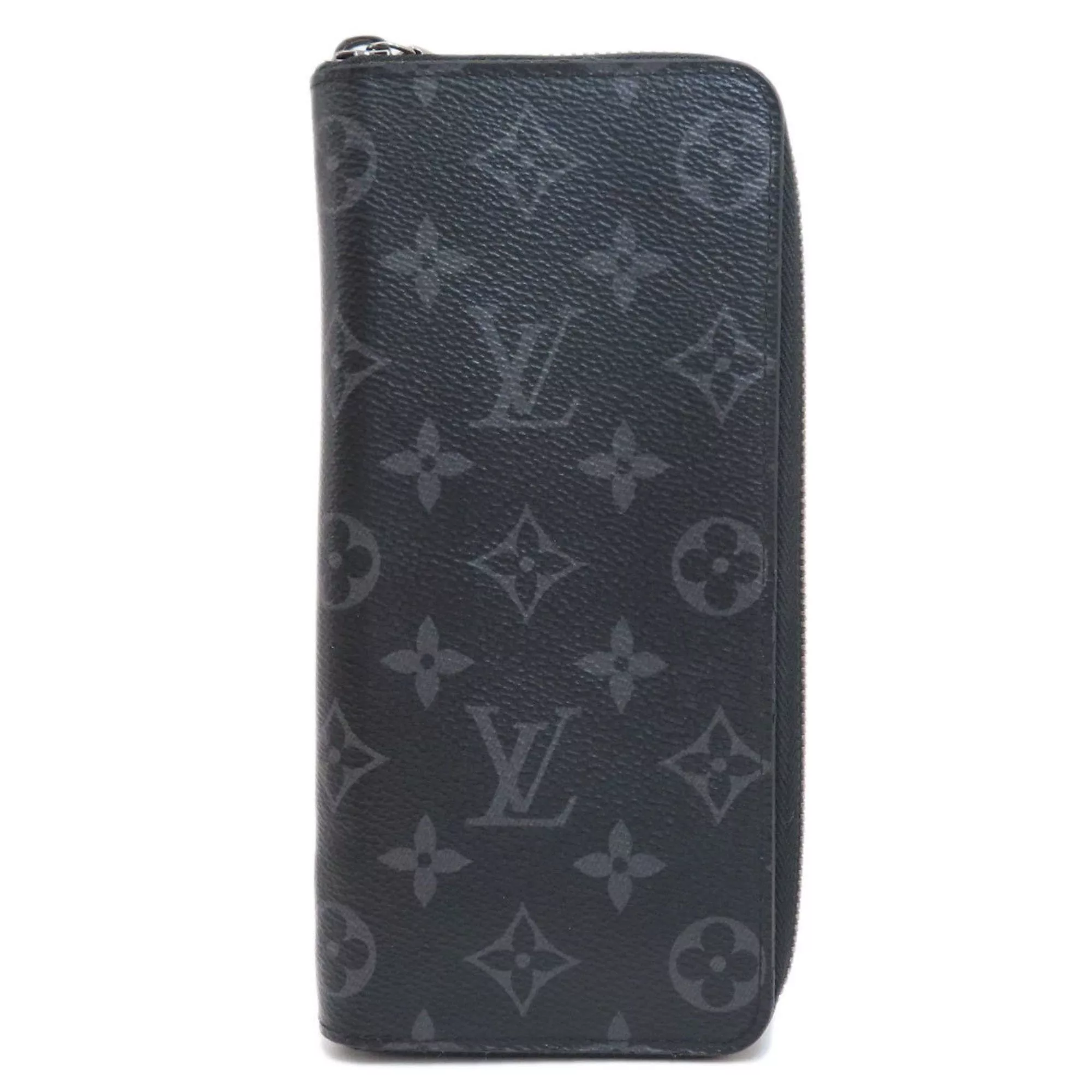Louis Vuitton Wallets Louis Vuitton M62295 Zippy Wallet Vertical Long Monogram Eclipse Men's Black