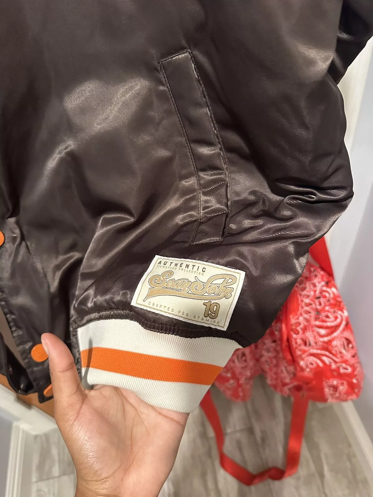 Sean John Bombers vintage sean john bomber jacket Brown