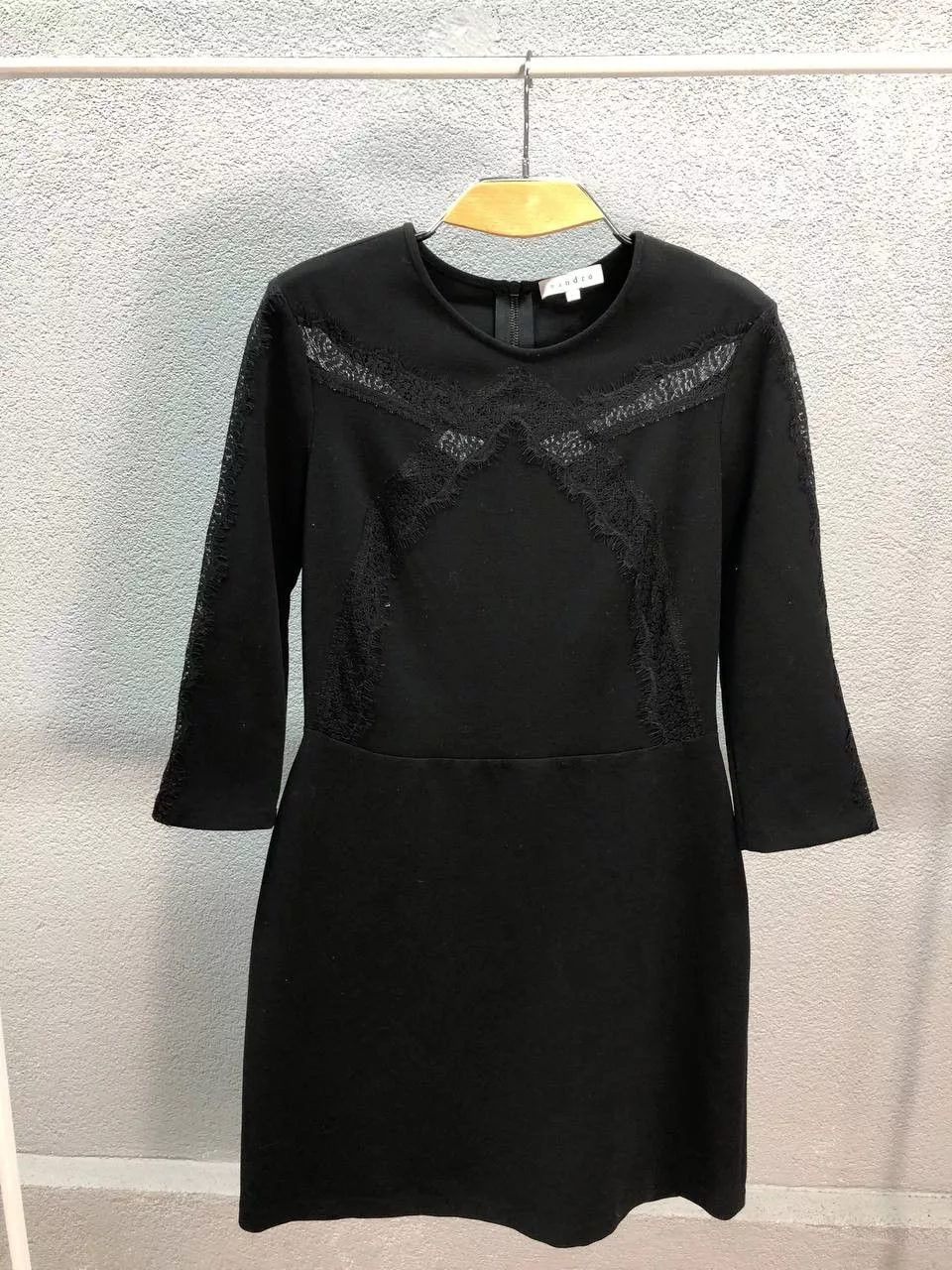 Sandro Midi Dresses Sandro Paris womens shift dress riri size 3 M-L Black Avant-Garde