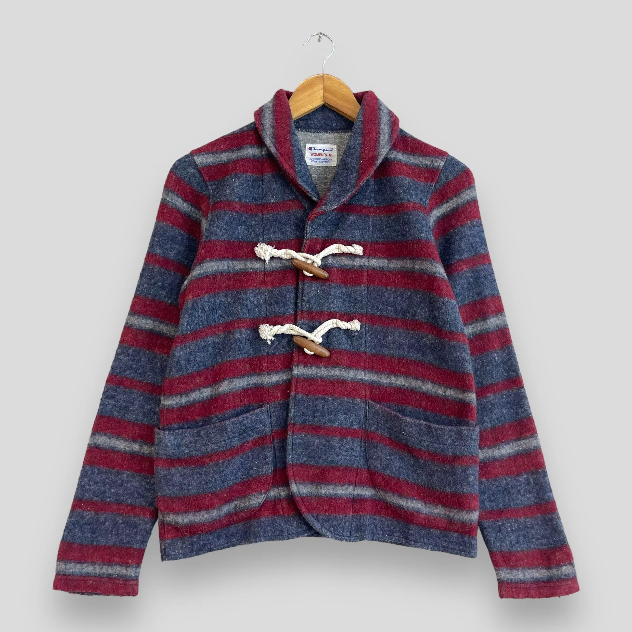 Champion Sweaters Champion × Vintage Vintage CHAMPION Border Stripe Multicolor Toggle Sweater Streetwear