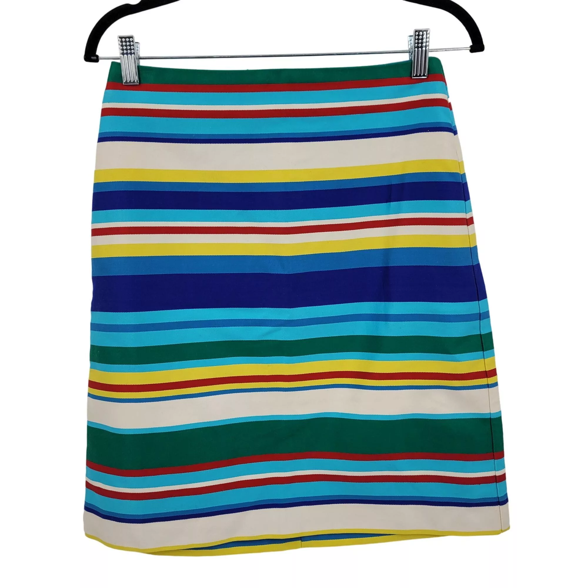 Talbots Mini Skirts Talbots Petites Pencil Skirt 4P Multicolor Rainbow Striped