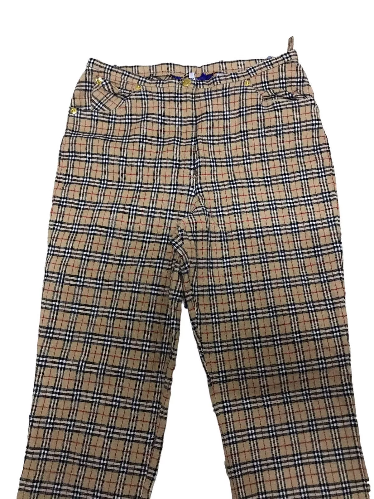 Burberry Casual Pants Vintage Burberry Nova Check Flared Pants Multi