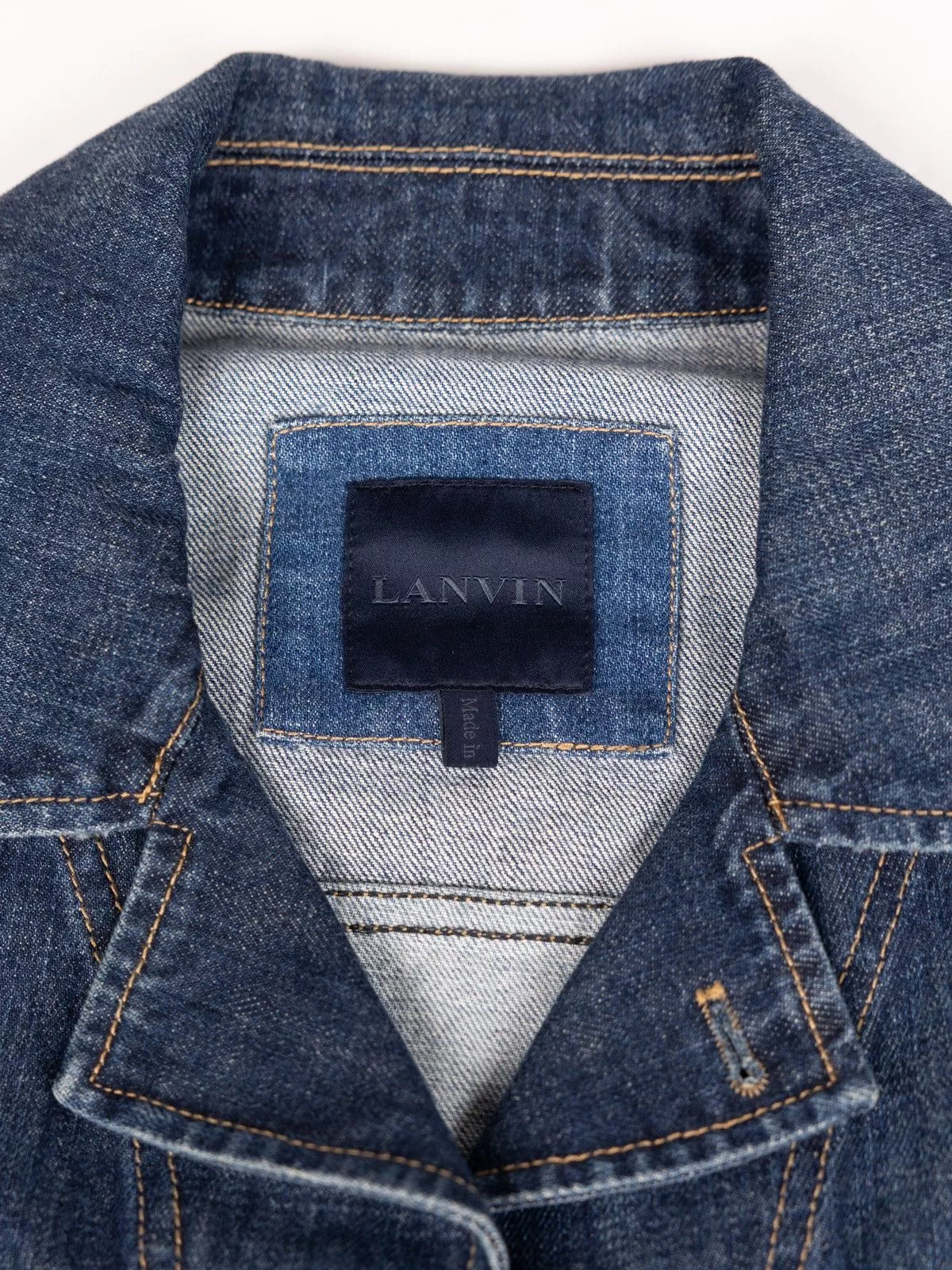 Lanvin Denim Jackets Lanvin Split Wash Denim Jacket Blue