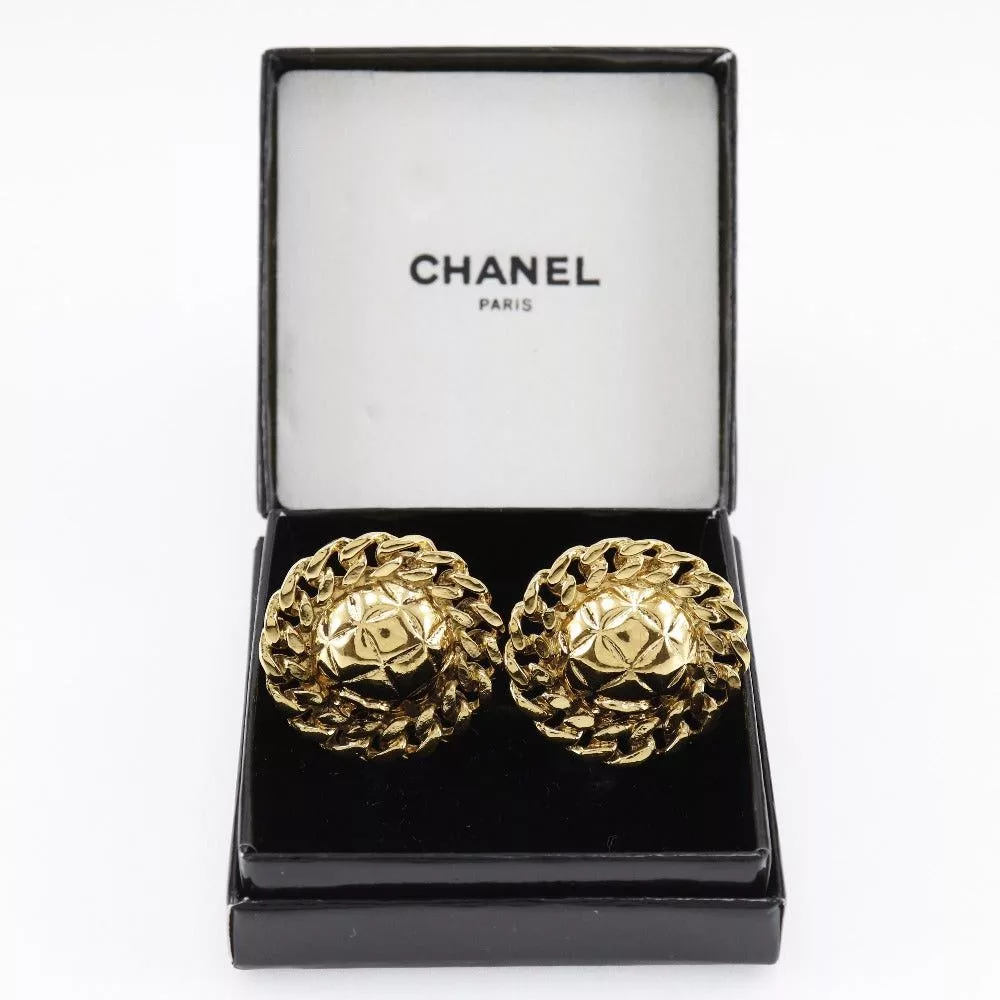 Chanel Earrings Chanel Coco Mark earring Gold