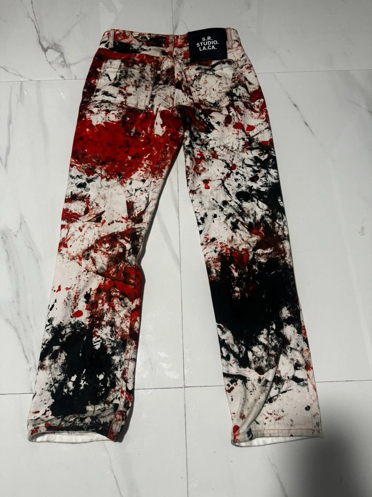 Sterling Ruby Denim STERLING RUBY HAND-DYED SOTO DENIM JEAN Red