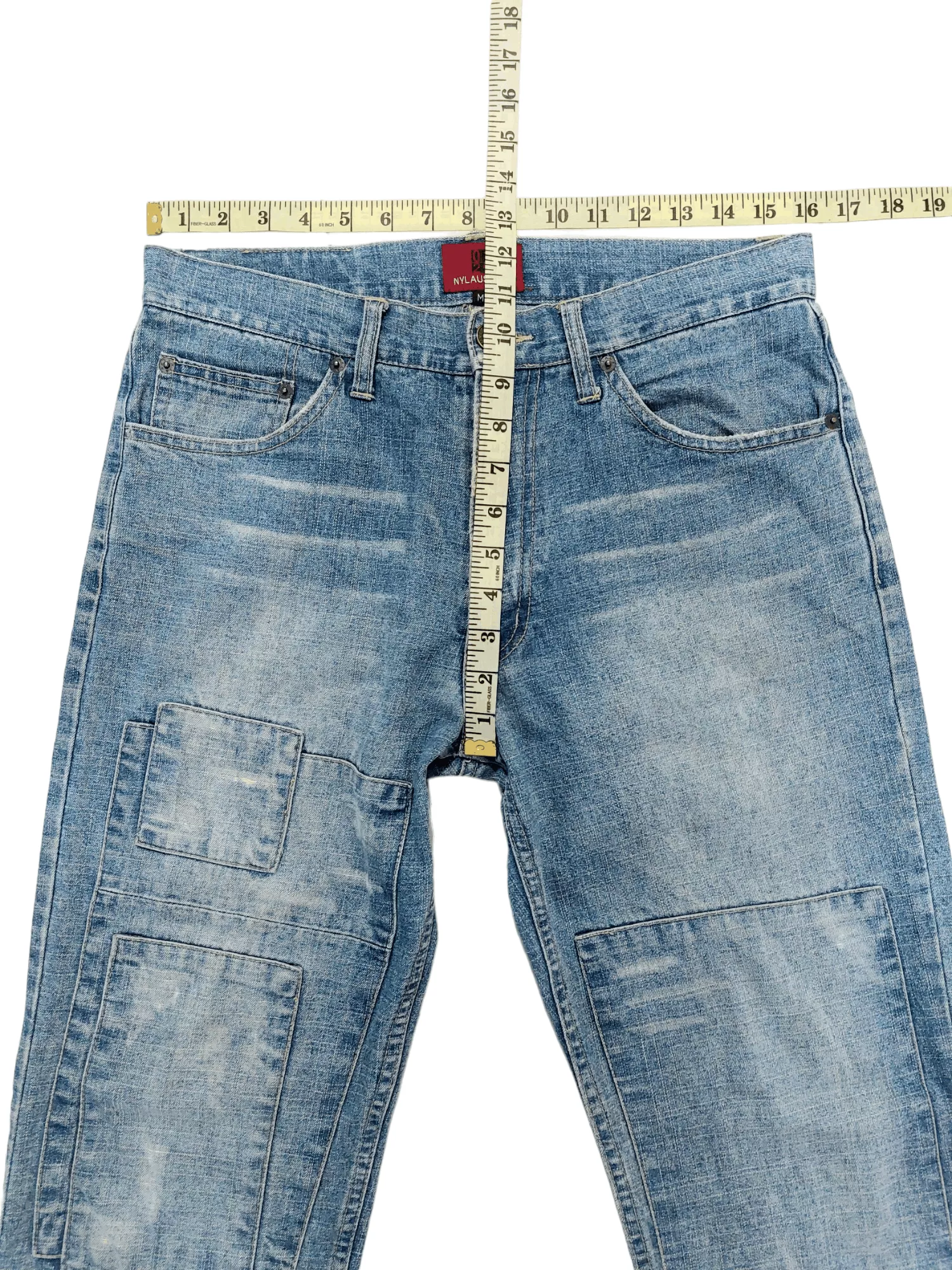 Designer Denim Designer × If Six Was Nine Nylaus 0125 Patchwork Denim Blue