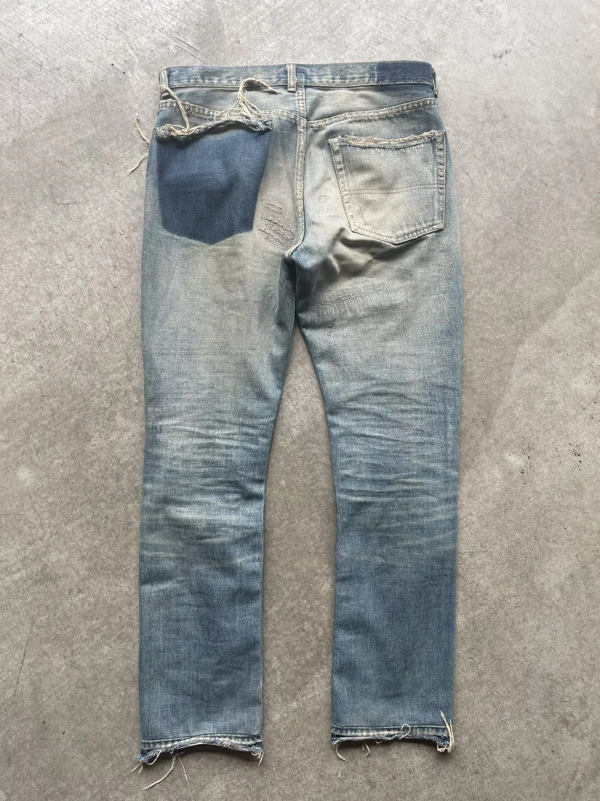 Undercover Denim undercover aw04 68 red yarn denim Blue