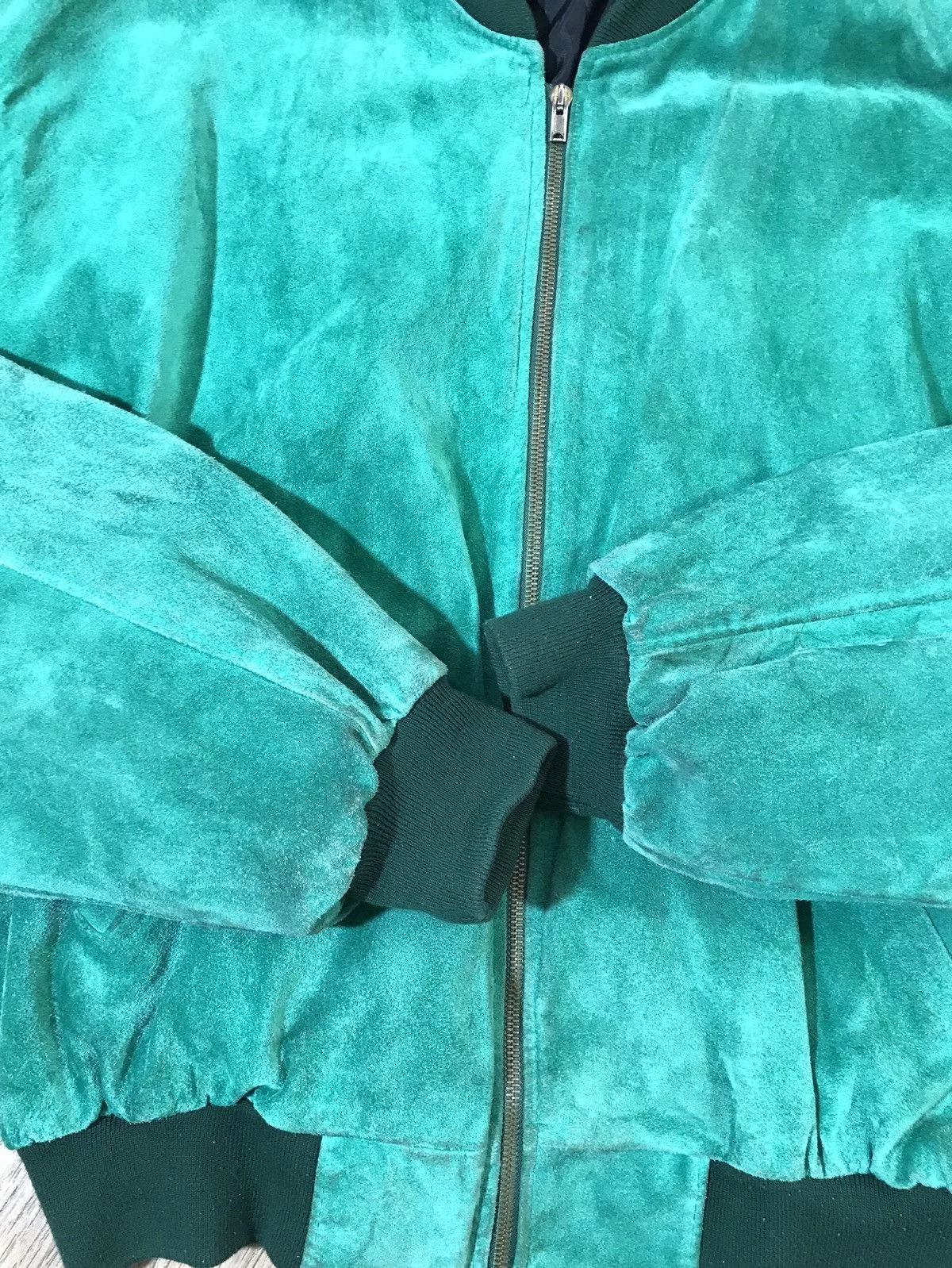 Vintage Leather Jackets Vintage Leather Bomber Jacket size XL Green