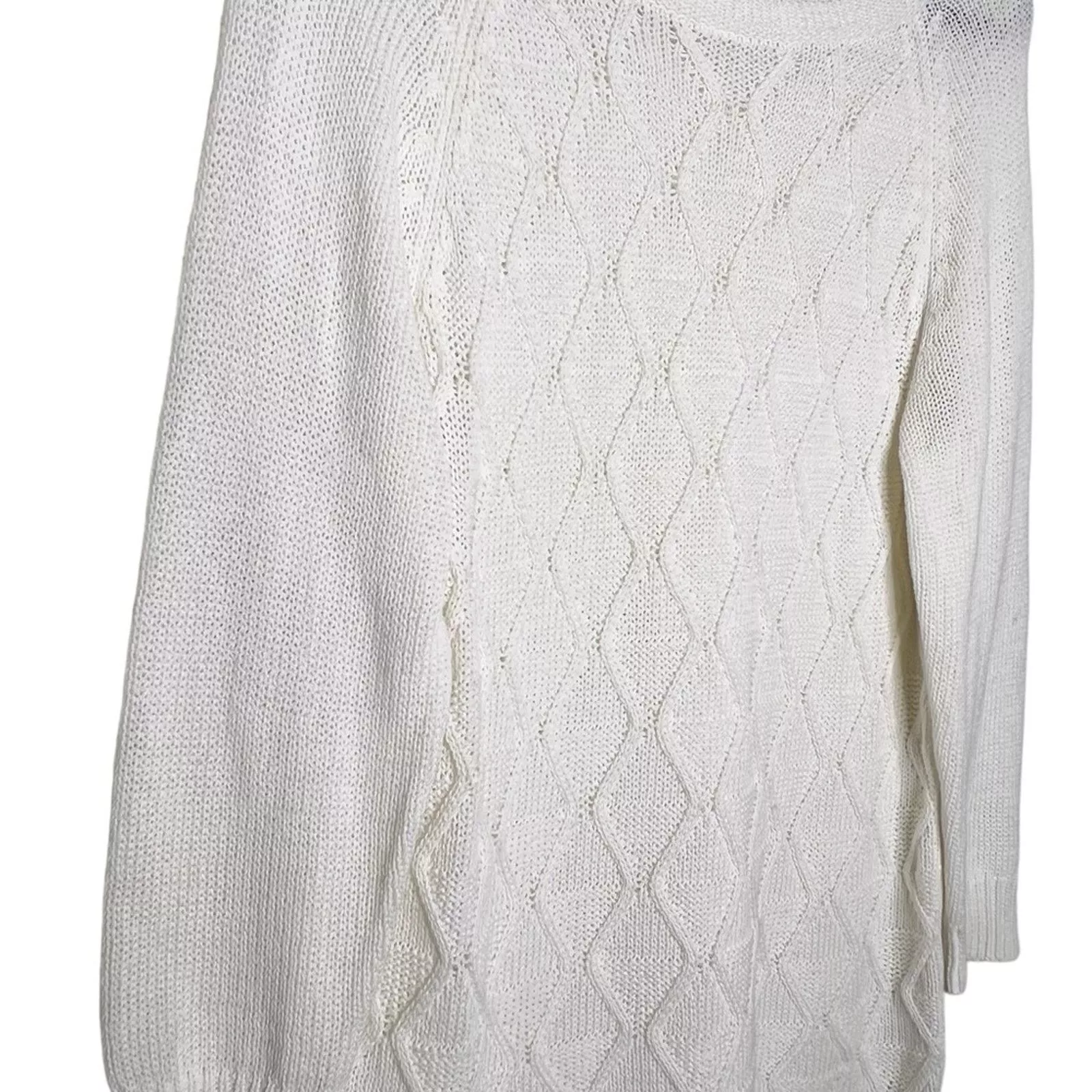 Croft & Barrow Blouses Croft & Barrow Knit Pullover Sweater in Cream Size Medium White