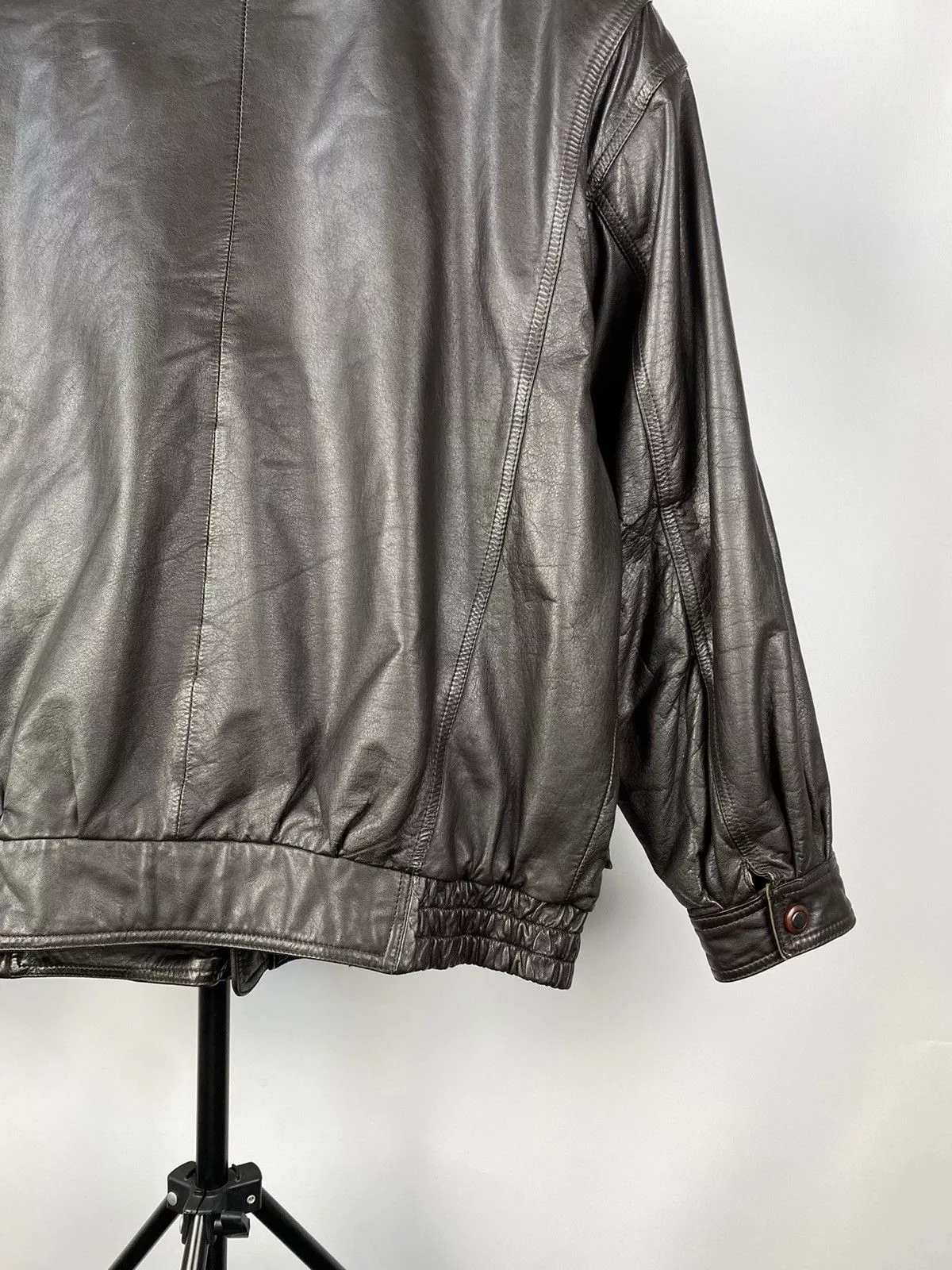 Vintage Leather Jackets Vintage Leather Jacket Genuine Leahter bomber Moto Oldmoney Brown Avant-Garde