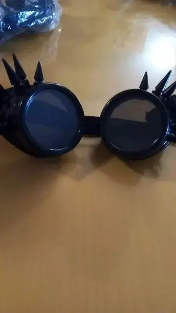 Electric Visual Glasses Electric Visual × Japanese Brand Black Welding Round Rivet Spiked Goggle Streetwear