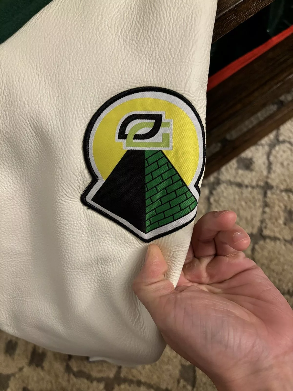 Optic Gaming Leather Jackets OpTic Gaming Varsity Jacket Green