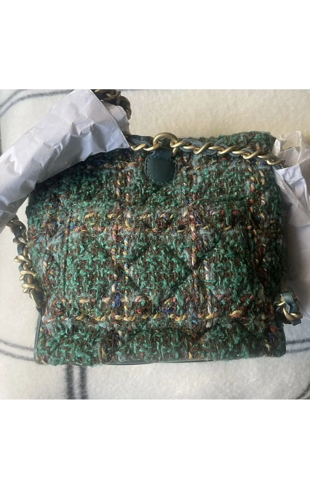 Chanel Backpacks CHANEL Timeless/Classique tweed backpack Blue Luxury
