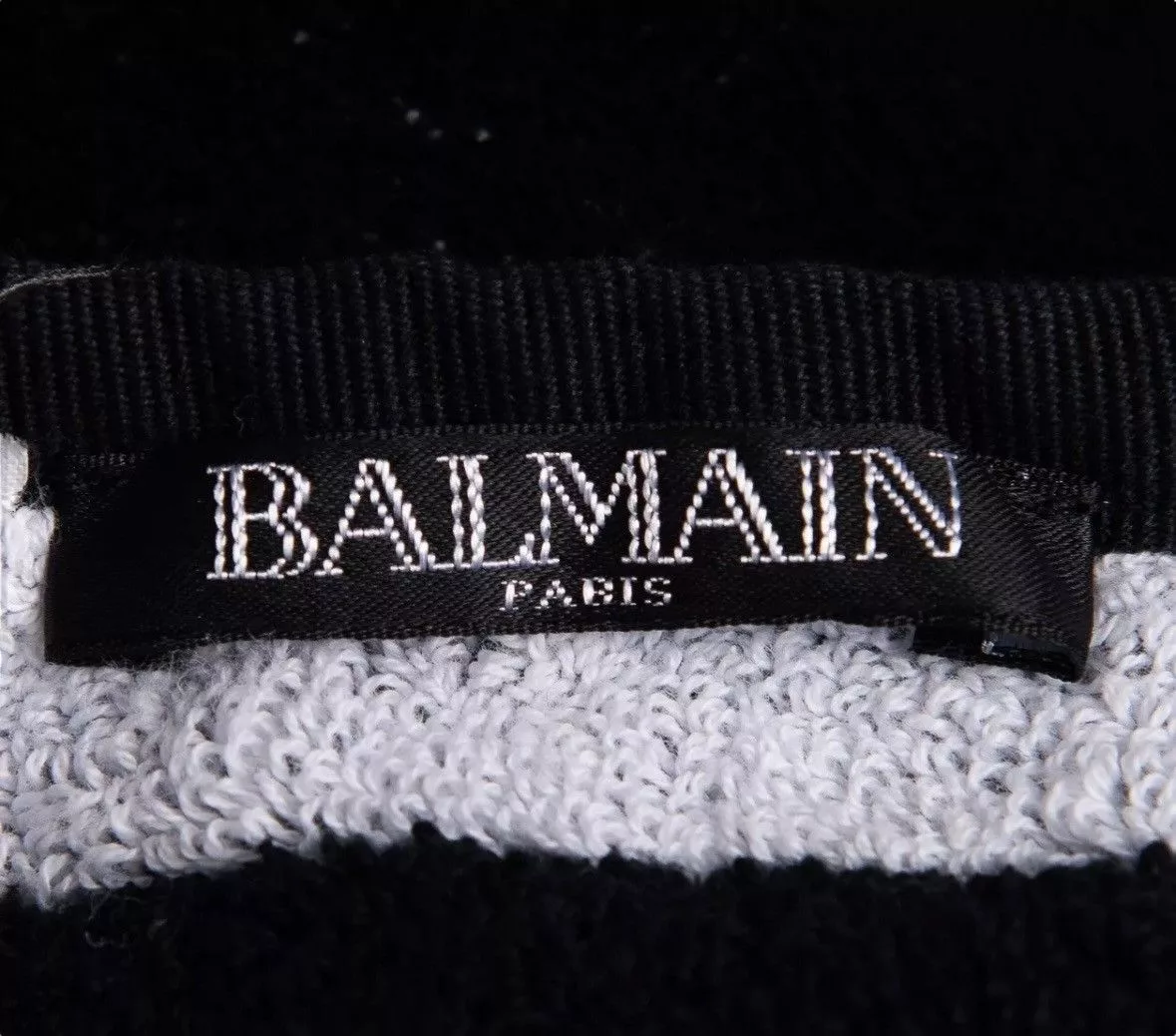 Balmain Miscellaneous Balmain Paris Black Beach Towel