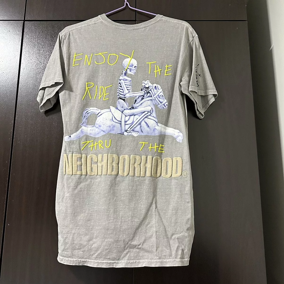 Neighborhood Short Sleeve T Shirts Neighborhood × Travis Scott TRAVIS SCOTT X NEIGHBOURHOOD CAROUSEL T-SHIRT Gray
