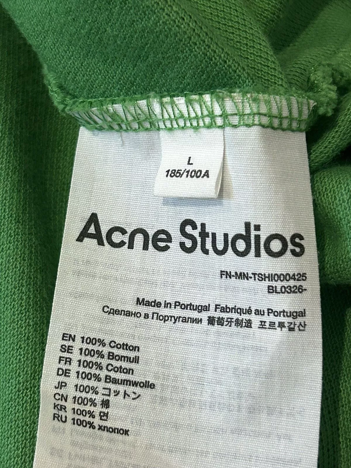 Acne Studios Polos Acne Studios Oversized Green Bubble Logo Polo