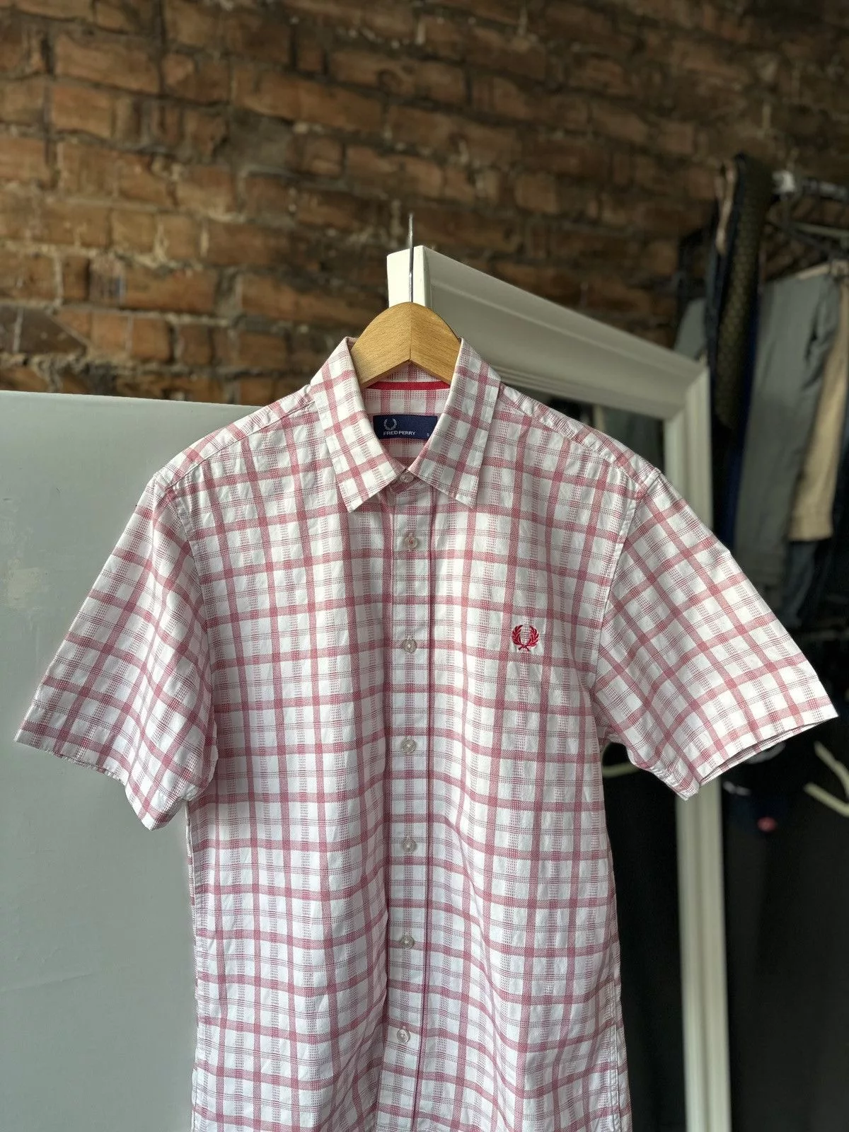 Fred Perry Shirts Button Ups Men’s Fred Perry Pink Shorts Sleeve Size: S Streetwear