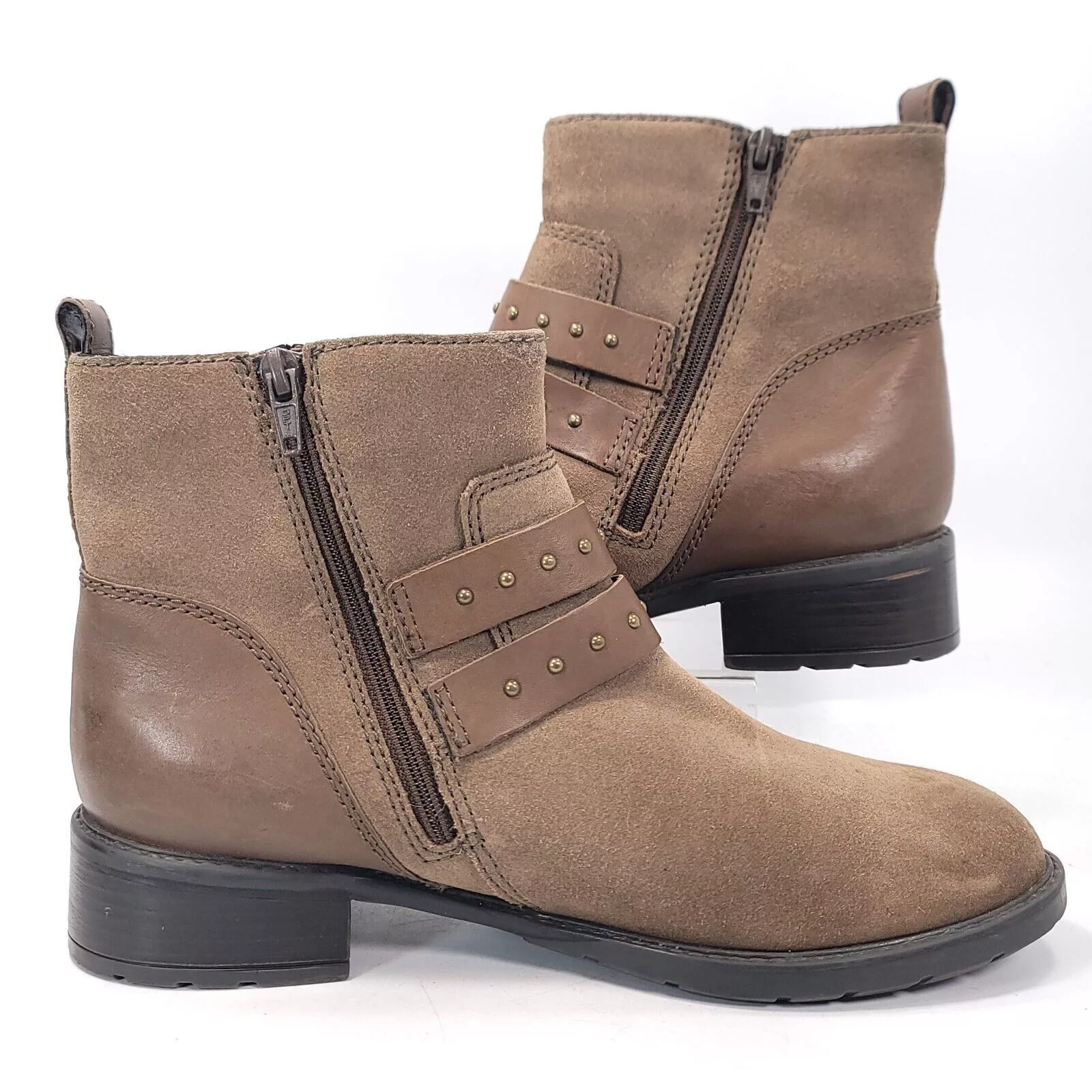 Clarks Boots Clarks Zip Side Mid Rise Boot Womens Size 8.5 26112876 Brown