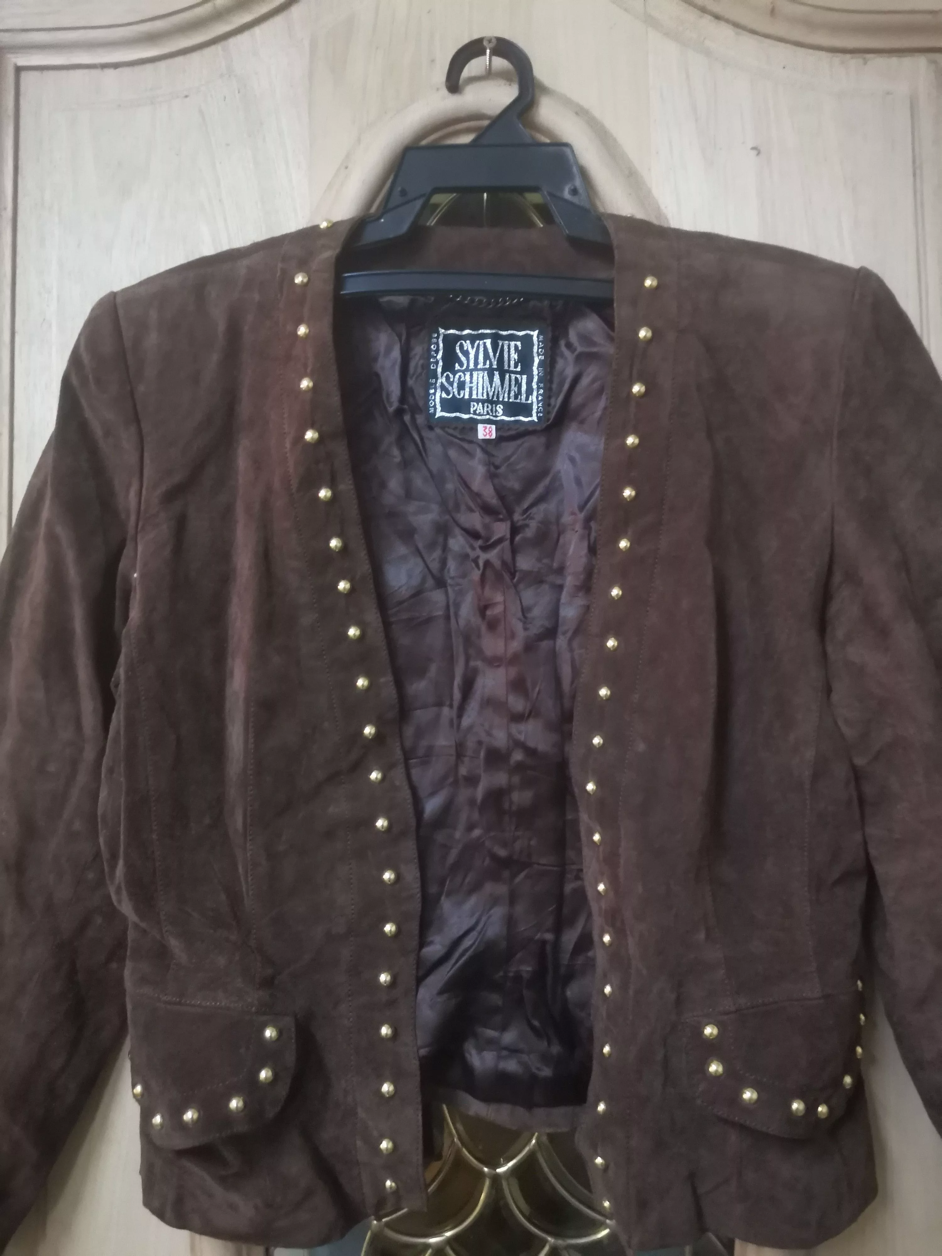 Designer Leather Jackets Designer Sylvie schimmel leather jacket Brown