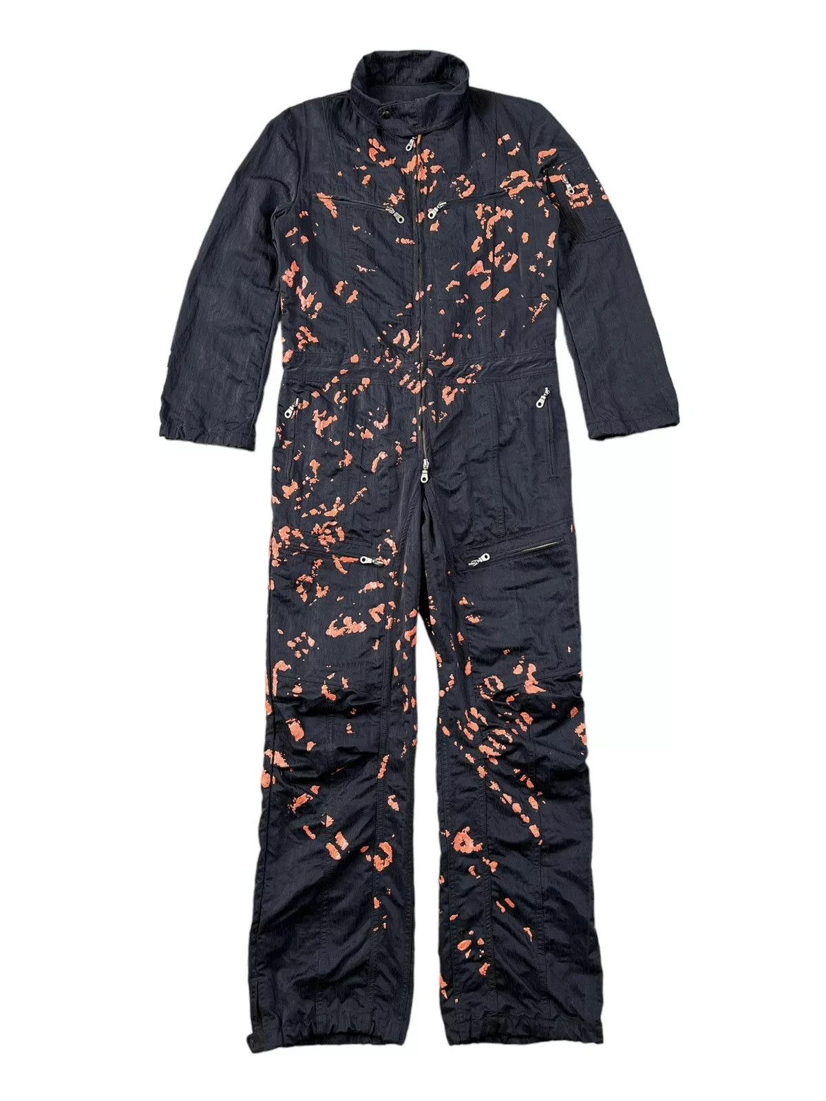 5351 POUR LES HOMMES Overalls Jumpsuits 5351 Pour Les Hommes Multipocket Tech Painted Jumpsuit Black Vintage