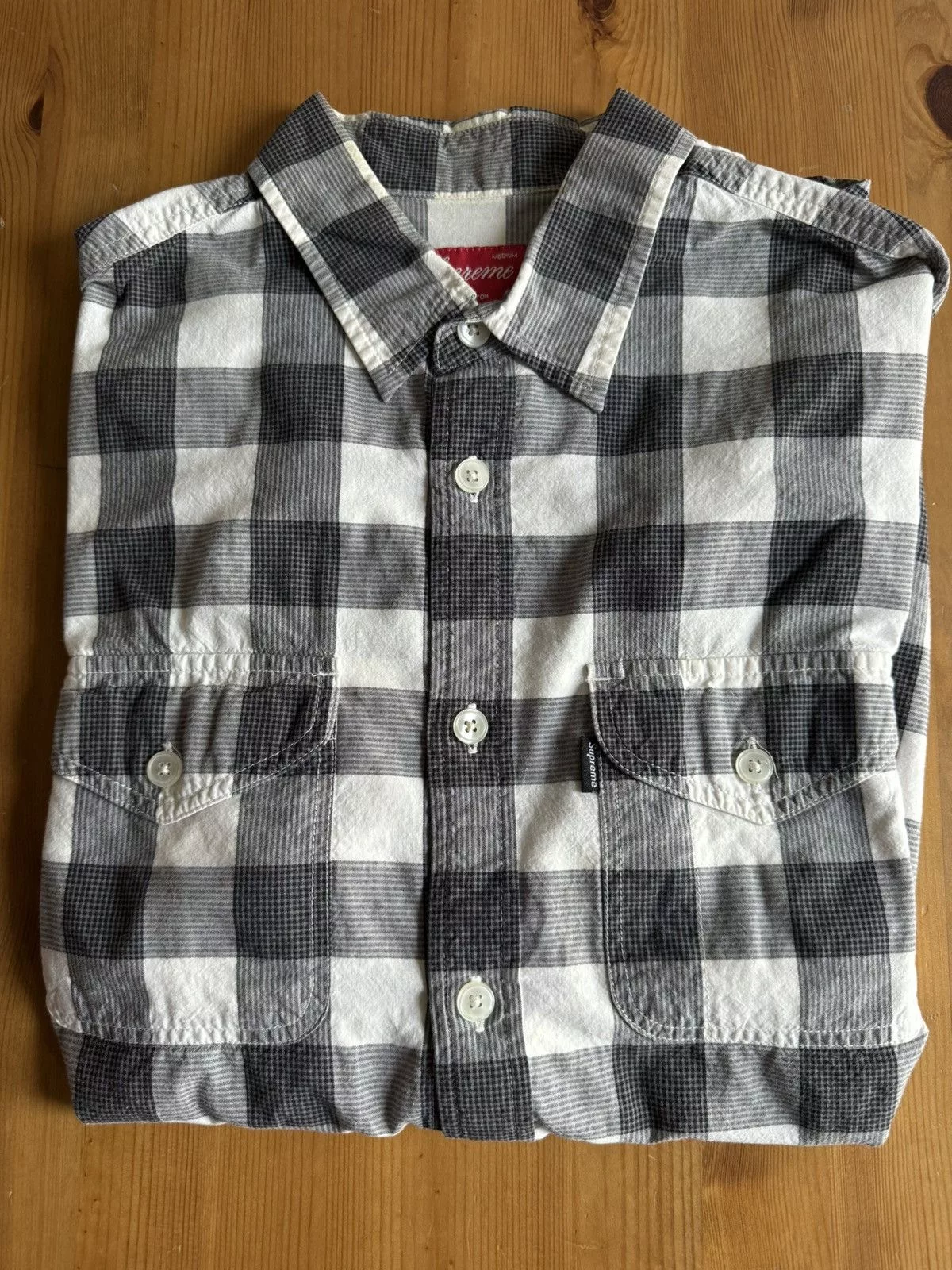 Supreme Shirts Button Ups Supreme Black Plaid Button Up