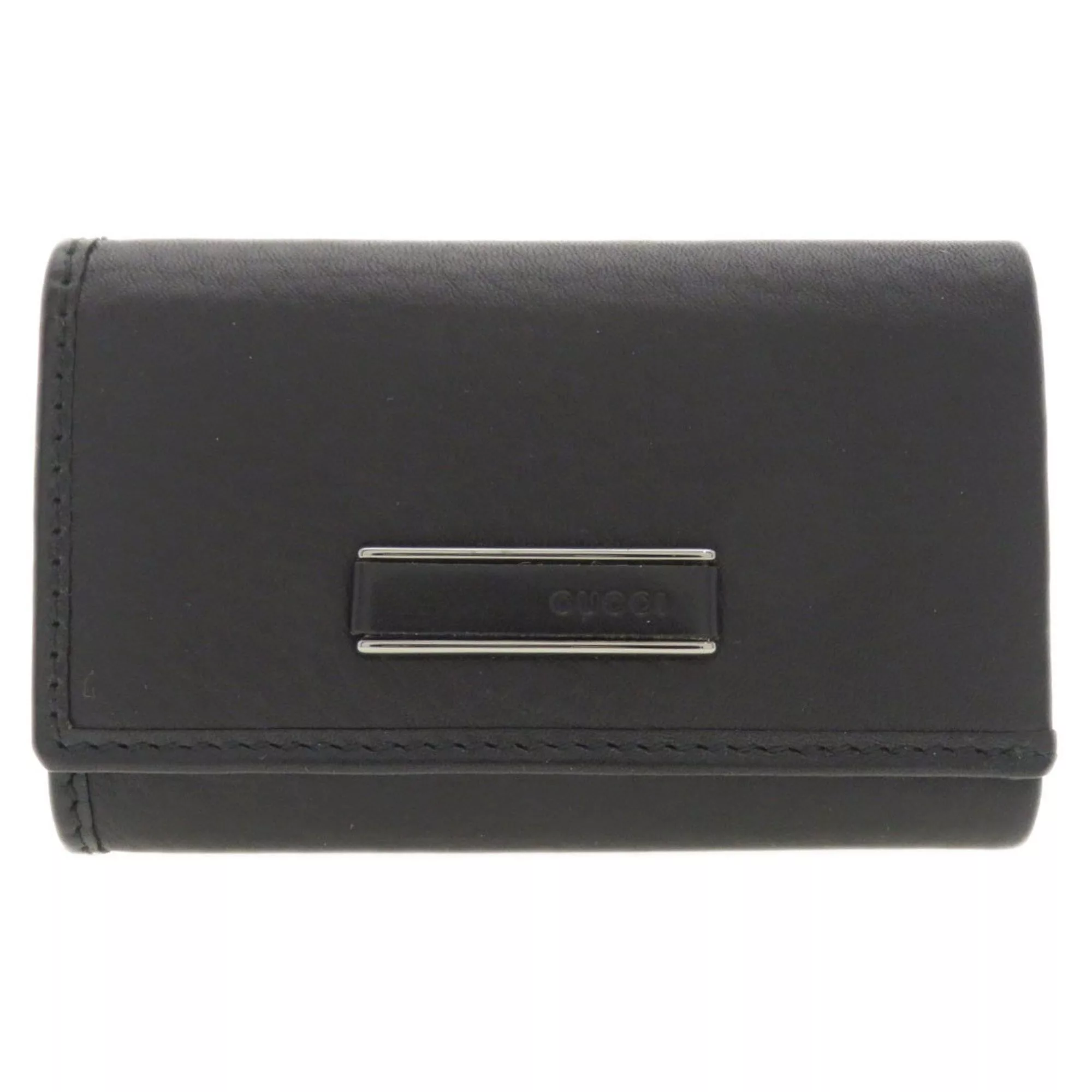 Gucci Miscellaneous Gucci 92749 motif key case in calf leather for men Black