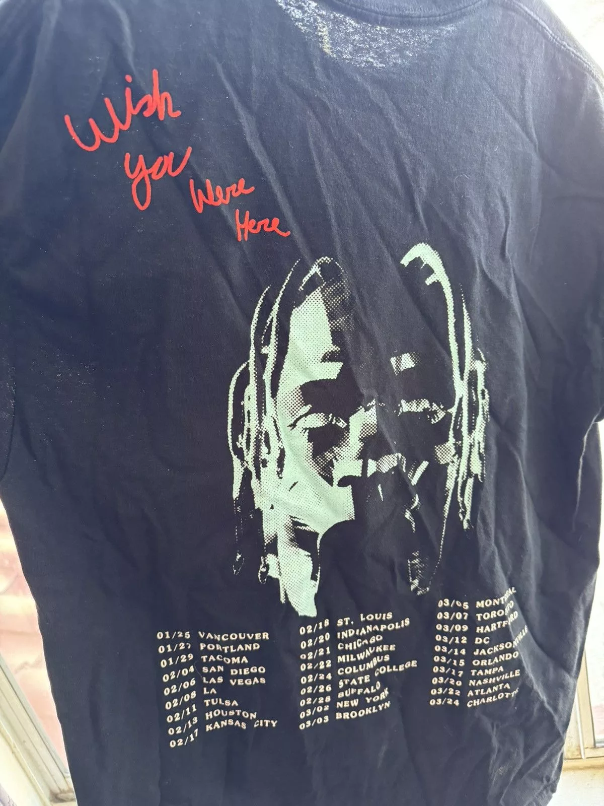 Travis Scott Short Sleeve T Shirts Travis Scott Astroworld Tee Black
