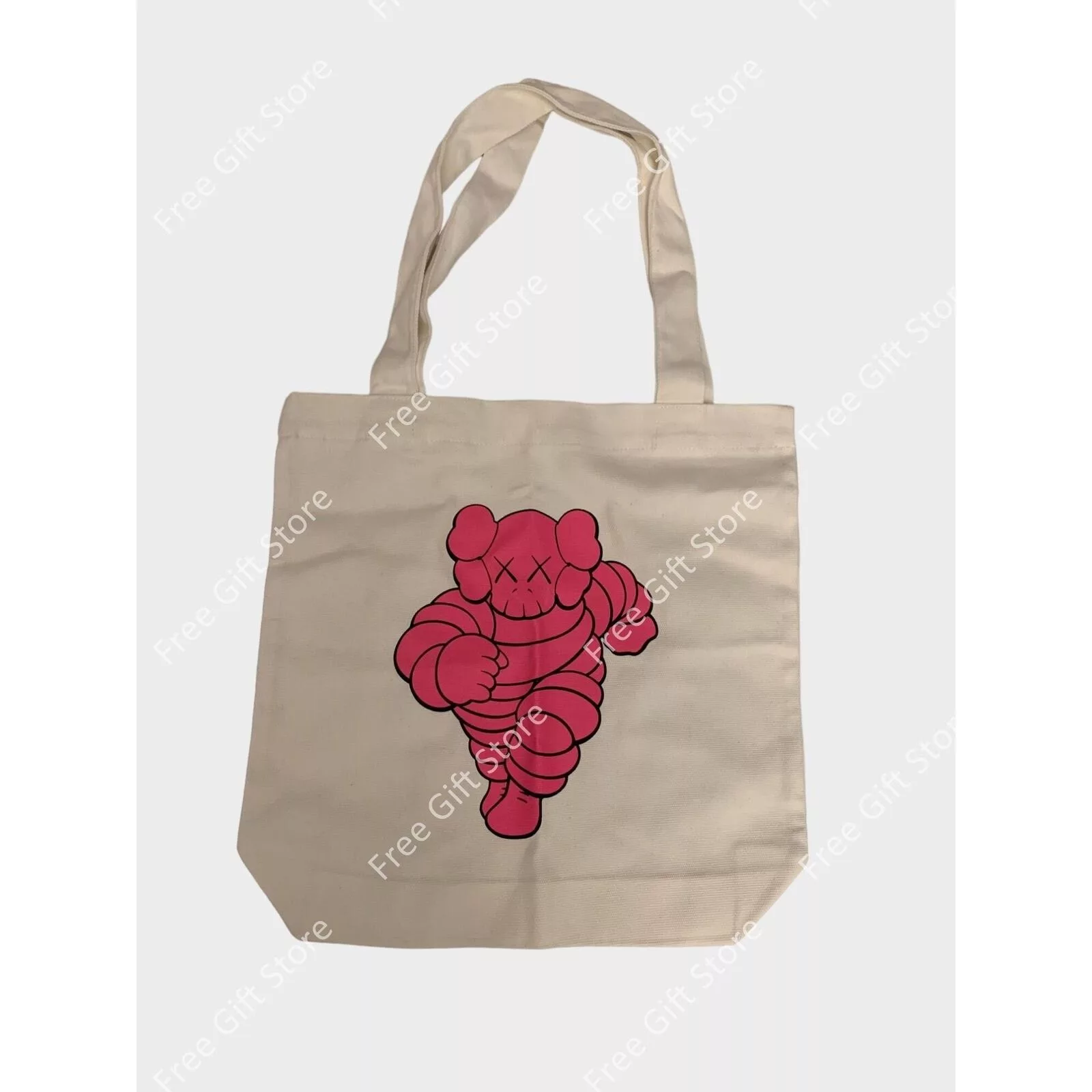 Kaws Miscellaneous Kaws Brooklyn Museum Tote Bag Pink Multi