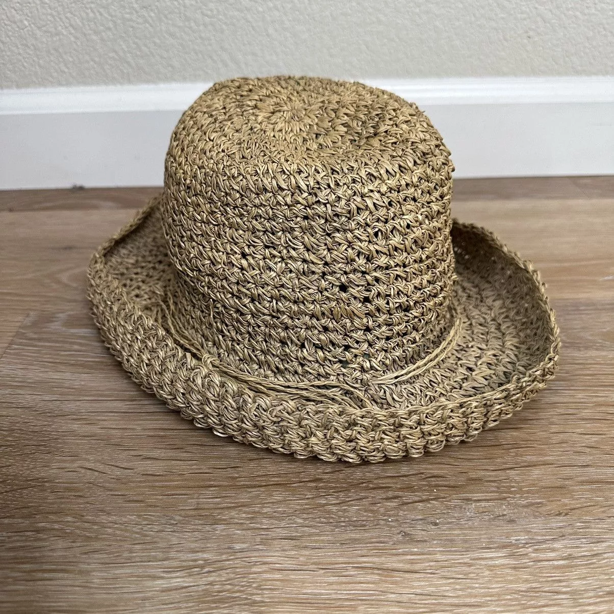 Other Hats Other Scala Gal Straw Packable Summer Hat Brown