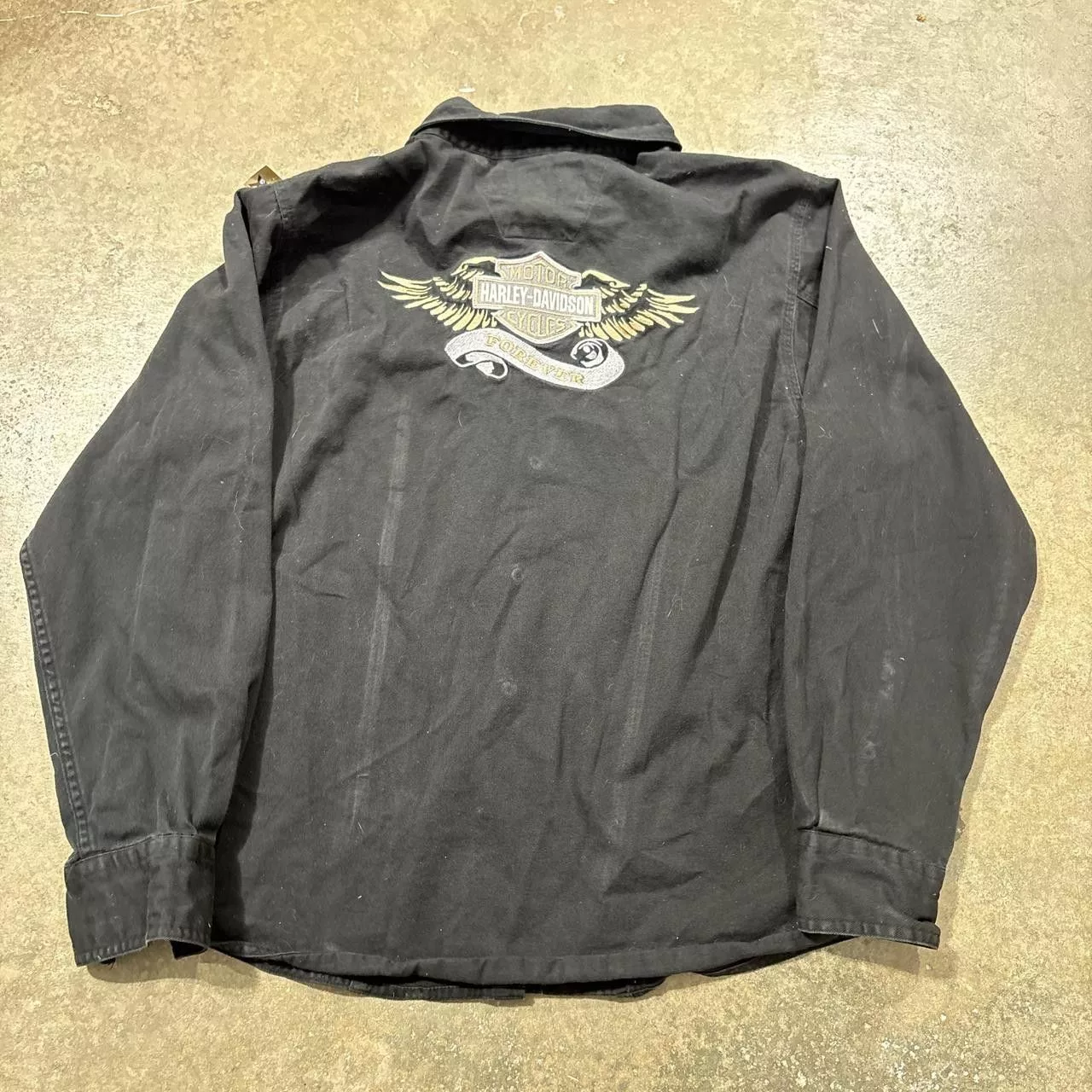 Harley Davidson Shirts Button Ups Sick Harley Davidson denim like Button up Black