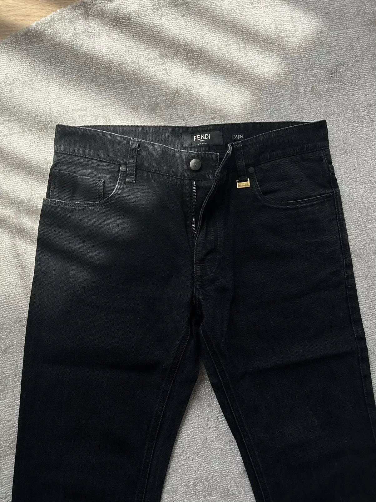 Fendi denim pants Black