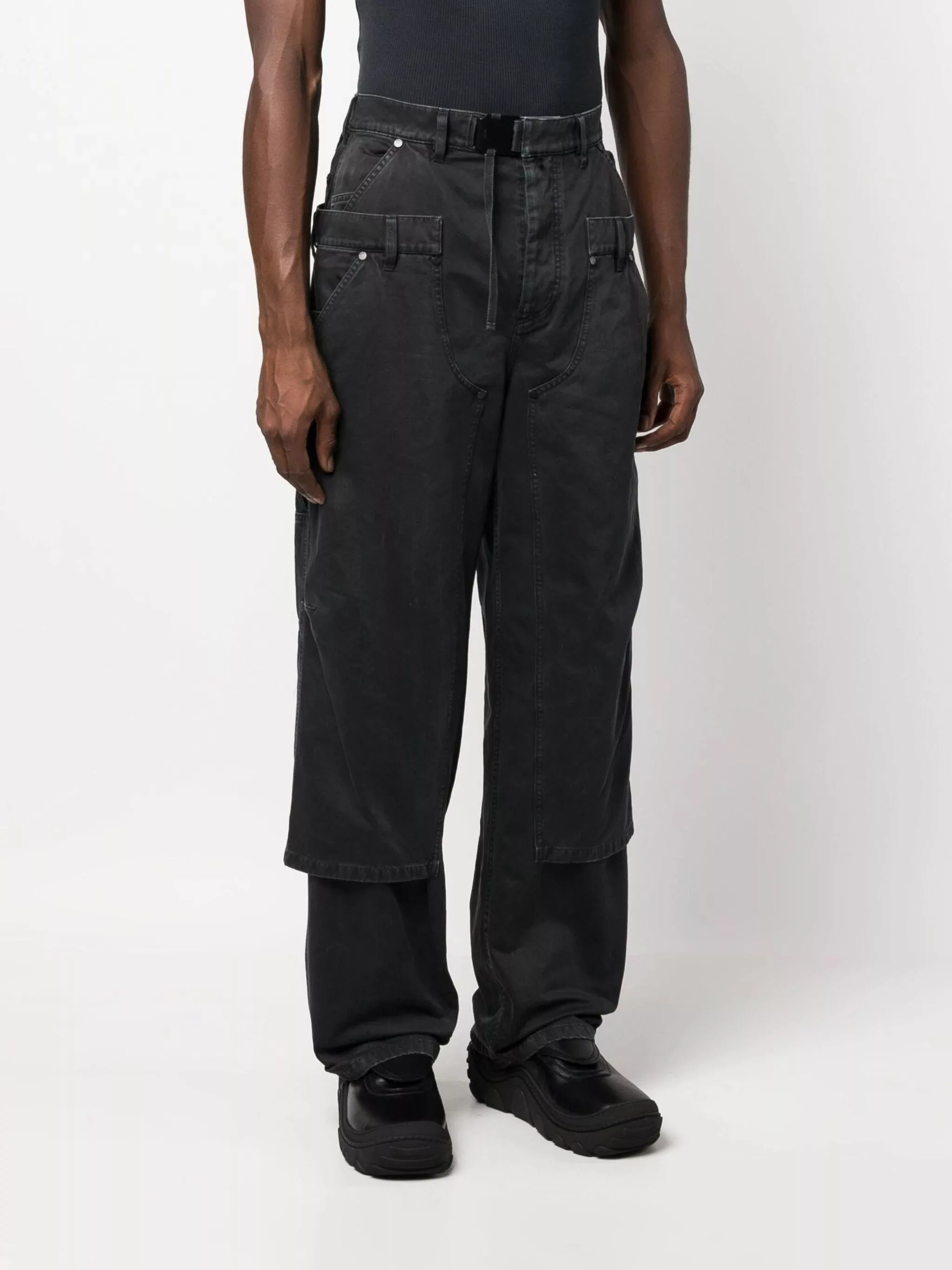 032c Casual Pants 032c Double Shift cotton utility trousers Gray