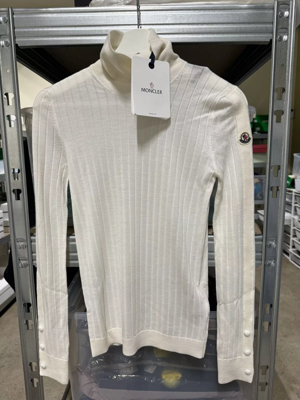 Moncler Sweaters Moncler Turtleneck Sweater NEW 900$ White