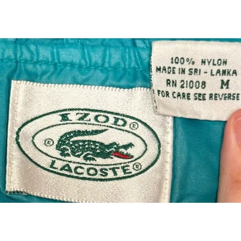 Izod Light Jackets Izod Lacoste Men's Jacket Vintage Hooded Windbreaker Medium Blue