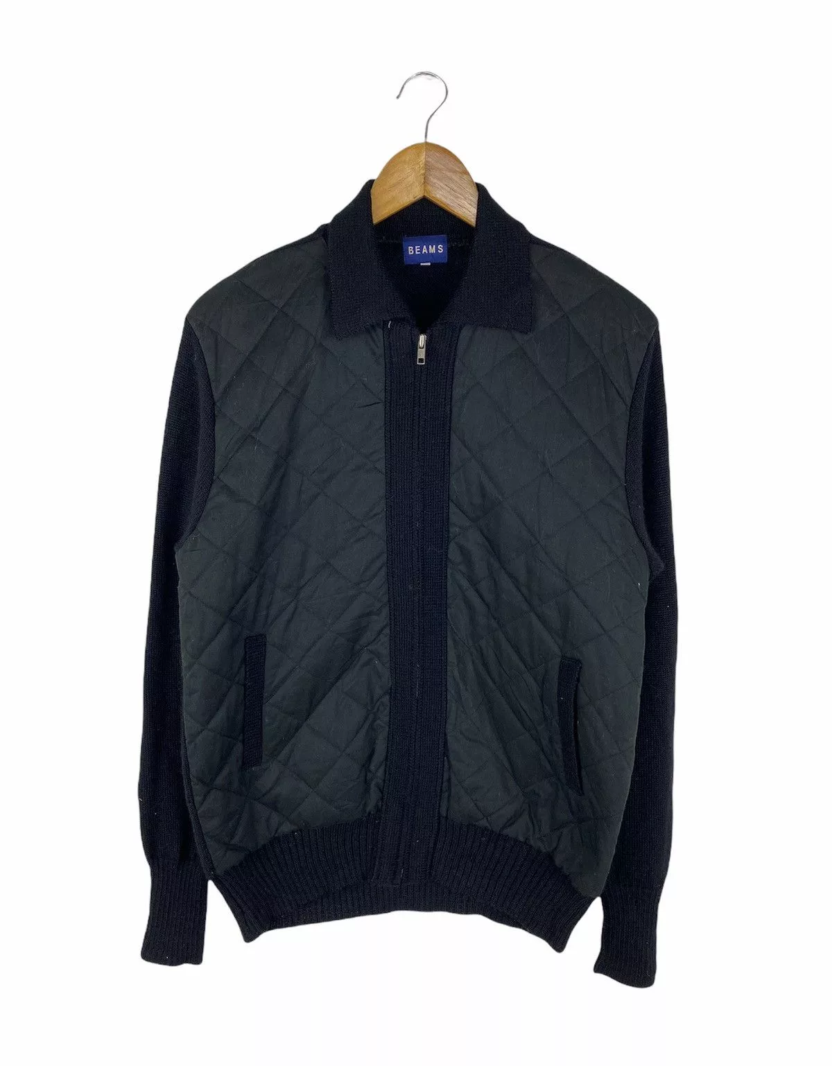 Beams Plus Light Jackets Beams Plus × Japanese Brand BEAMS KNITWEAR JACKET MADE IN JAPAN Black