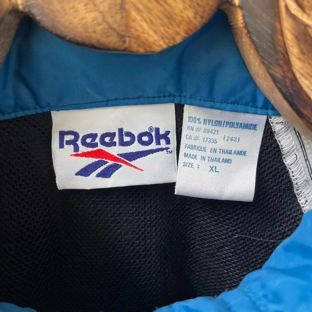 Reebok Light Jackets Vintage 90s Reebok Windbreaker Pullover 1/2 Zip XL Black