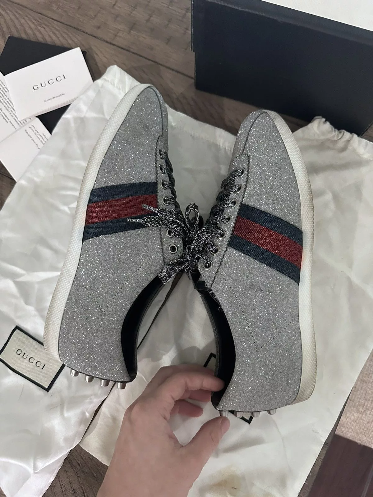 Gucci Low Top Sneakers Gucci sneakers Silver