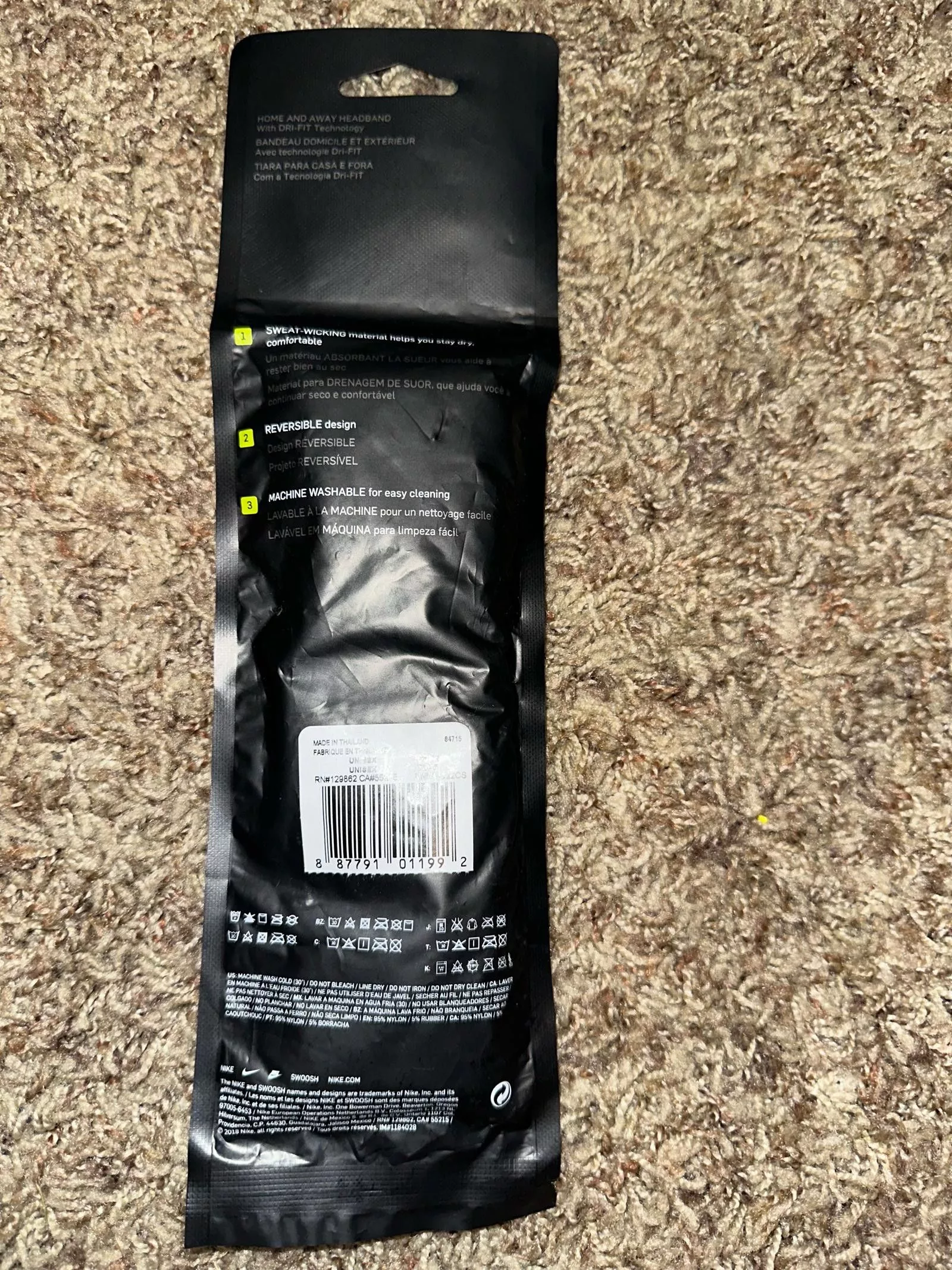 Nike Miscellaneous Nike Home And Away Reversible Headband Black