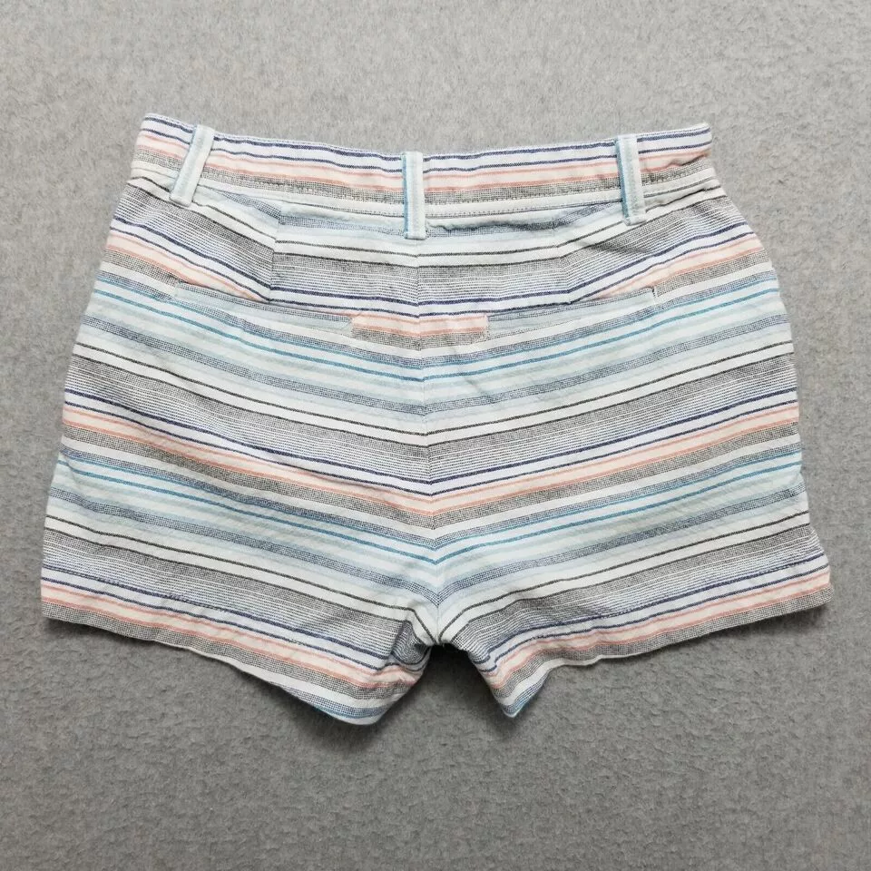 Gap Shorts Womens 0 Striped Chino Casual Lightweight Multi