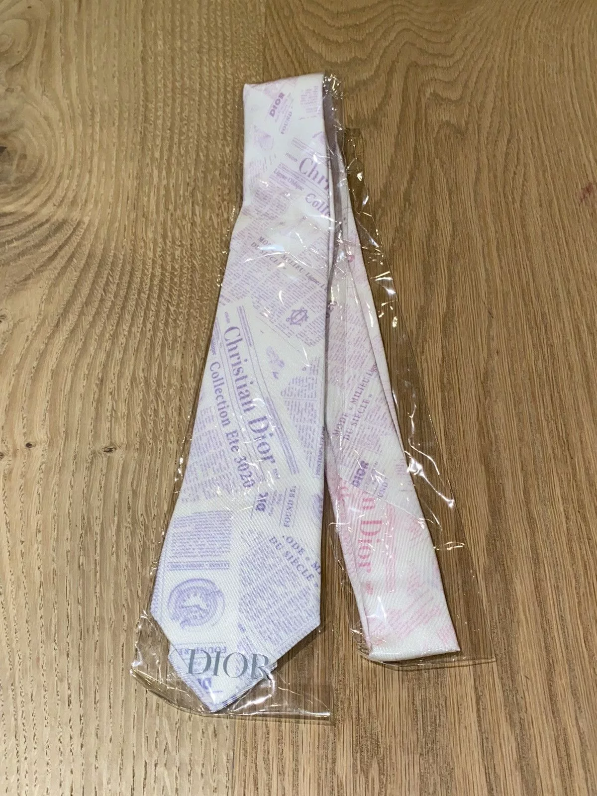 Daniel Arsham Ties Pocketsquares Daniel Arsham × Dior Daniel Arsham x Dior Tie Color Newspaper Multi