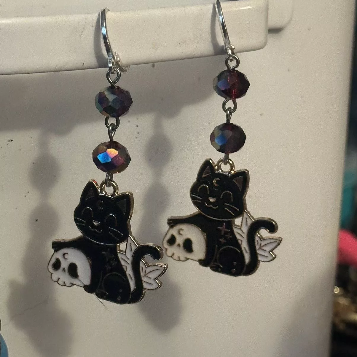 Other Earrings Other Halloween black cat dangle earrings