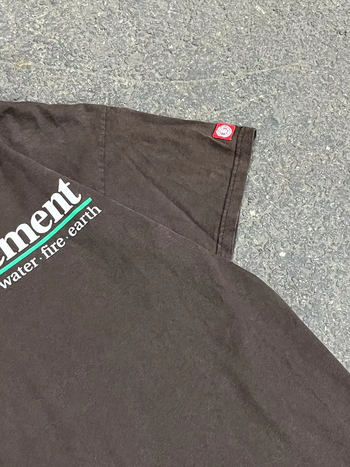 Element Short Sleeve T Shirts Element × Vintage Element y2k skater tee mocha brown rare hype streetwear