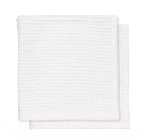 White Ripple Dishcloth 2/set