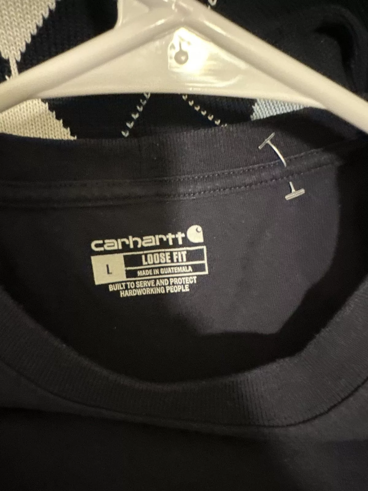 Carhartt Short Sleeve T Shirts Carhartt Navy Blue pocket tee
